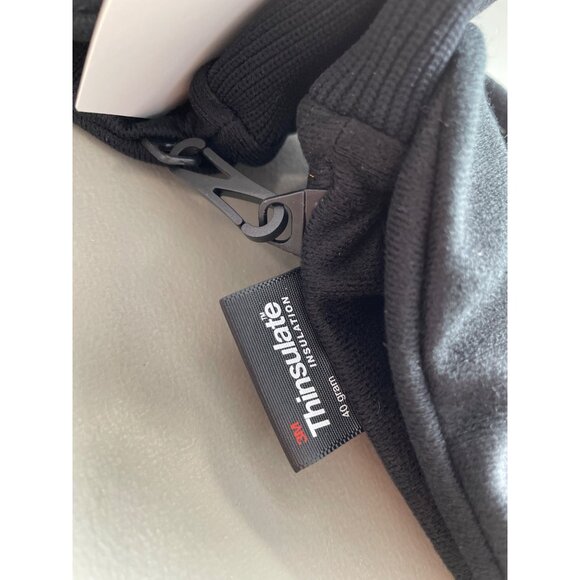 Hand Armor Fingerless Convertable Gloves Mittens L Thinsulate Black Velcro NEW - Picture 6 of 6